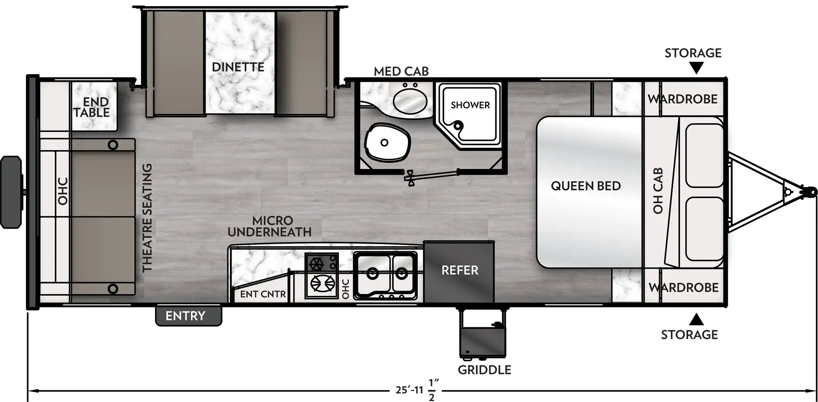 Apex Nano 221RLS Floorplan